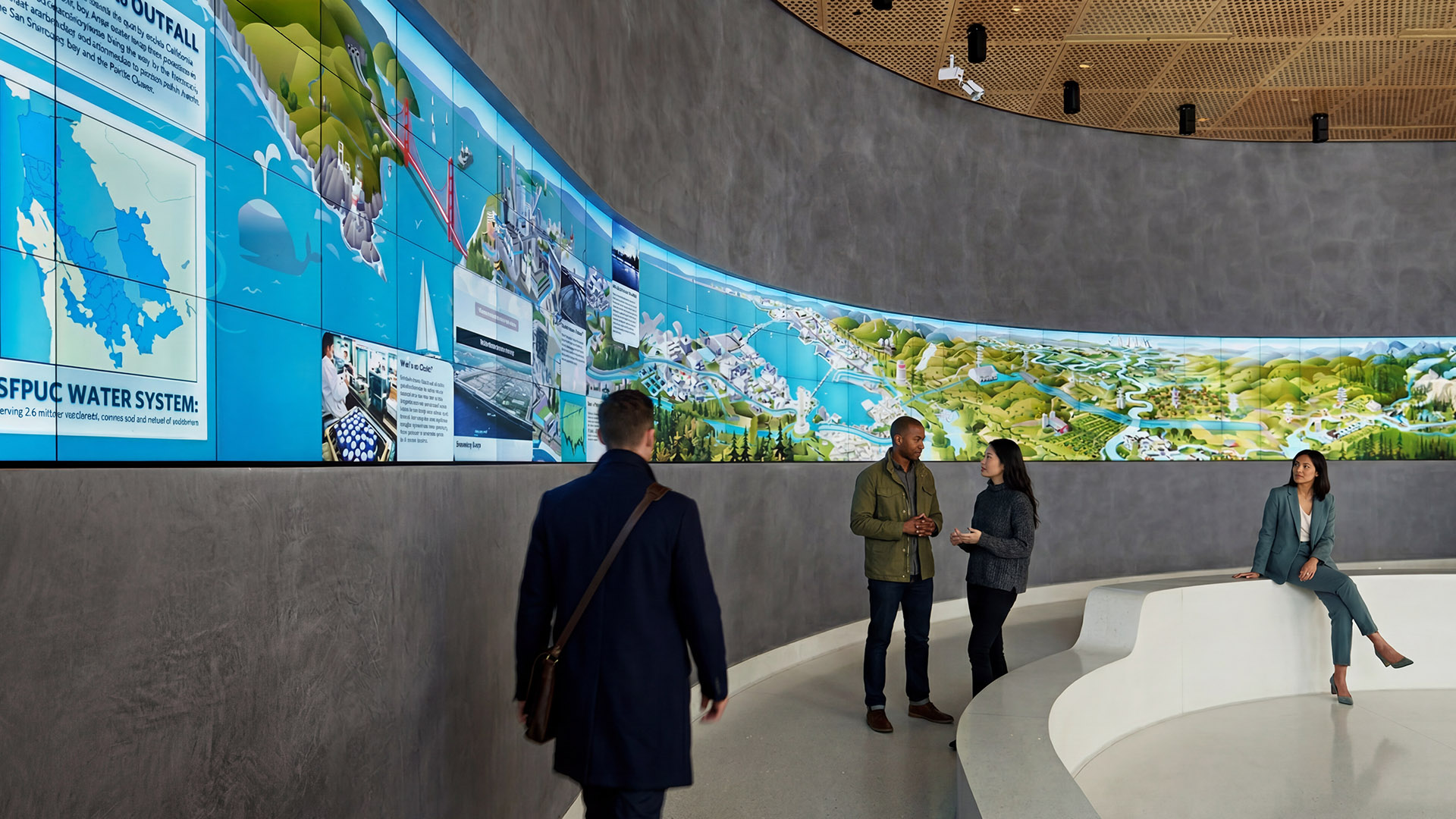 SFPUC Lobby Media Wall